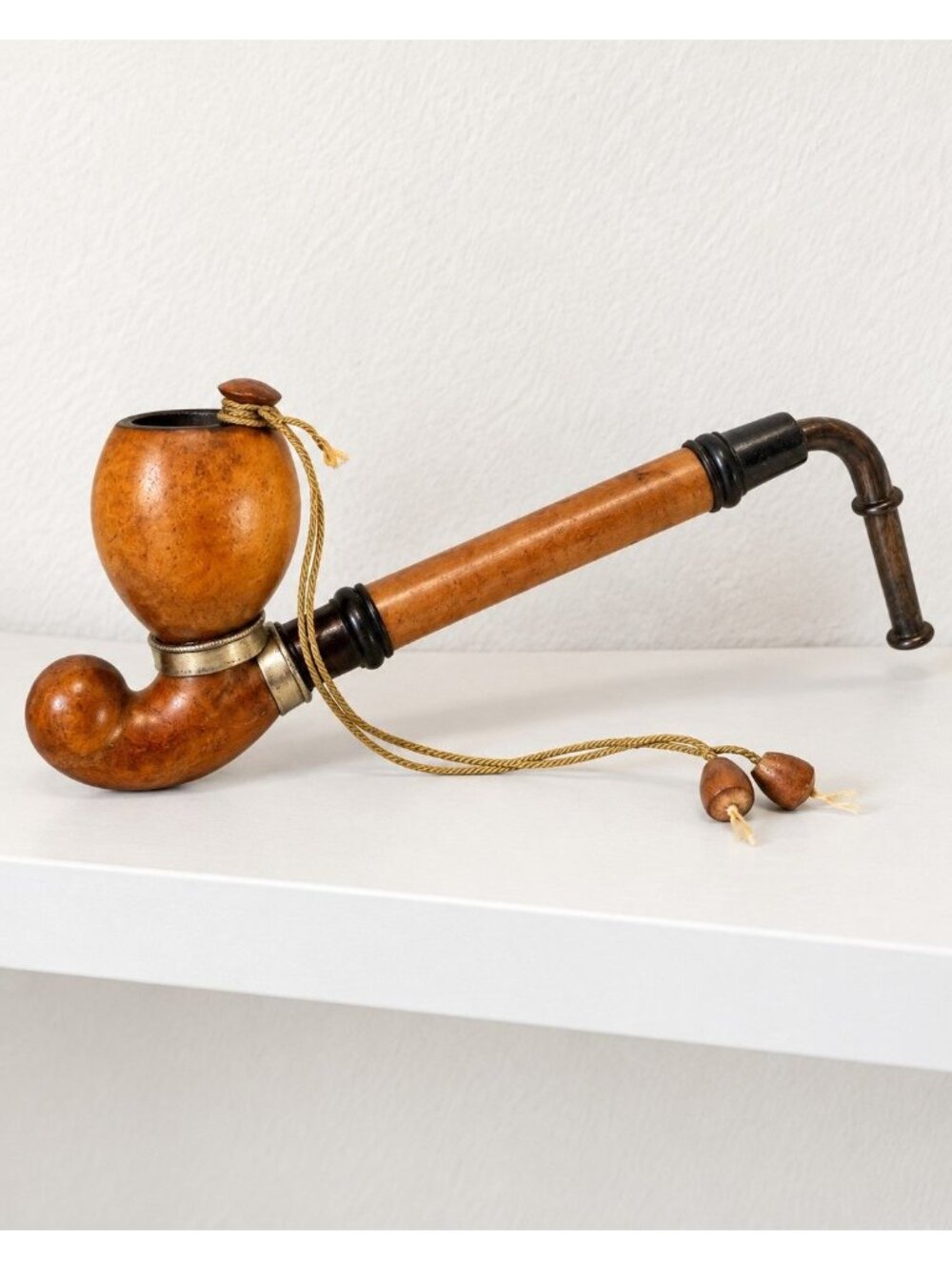 Vintage German Jäger Hunting Tobacco Pipe Wood Gesteckpfeife 6.5"